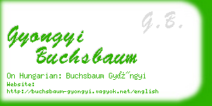 gyongyi buchsbaum business card